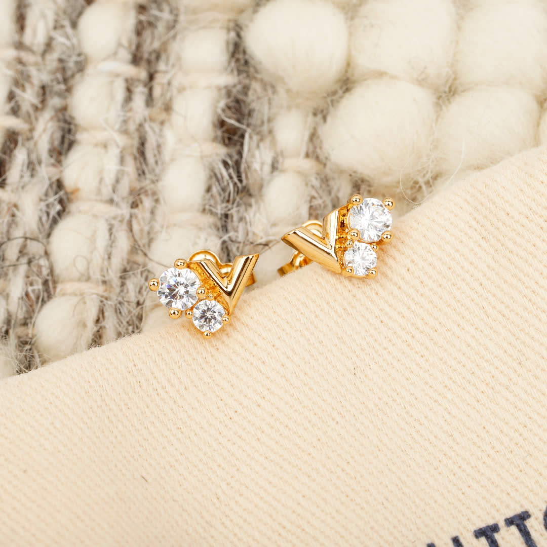 Louis Vuitton Gold Tone Earrings